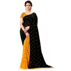 এক্সক্লুসিভ ওয়েটলেস জর্জেট এমব্রয়ডারি করা শাড়ি